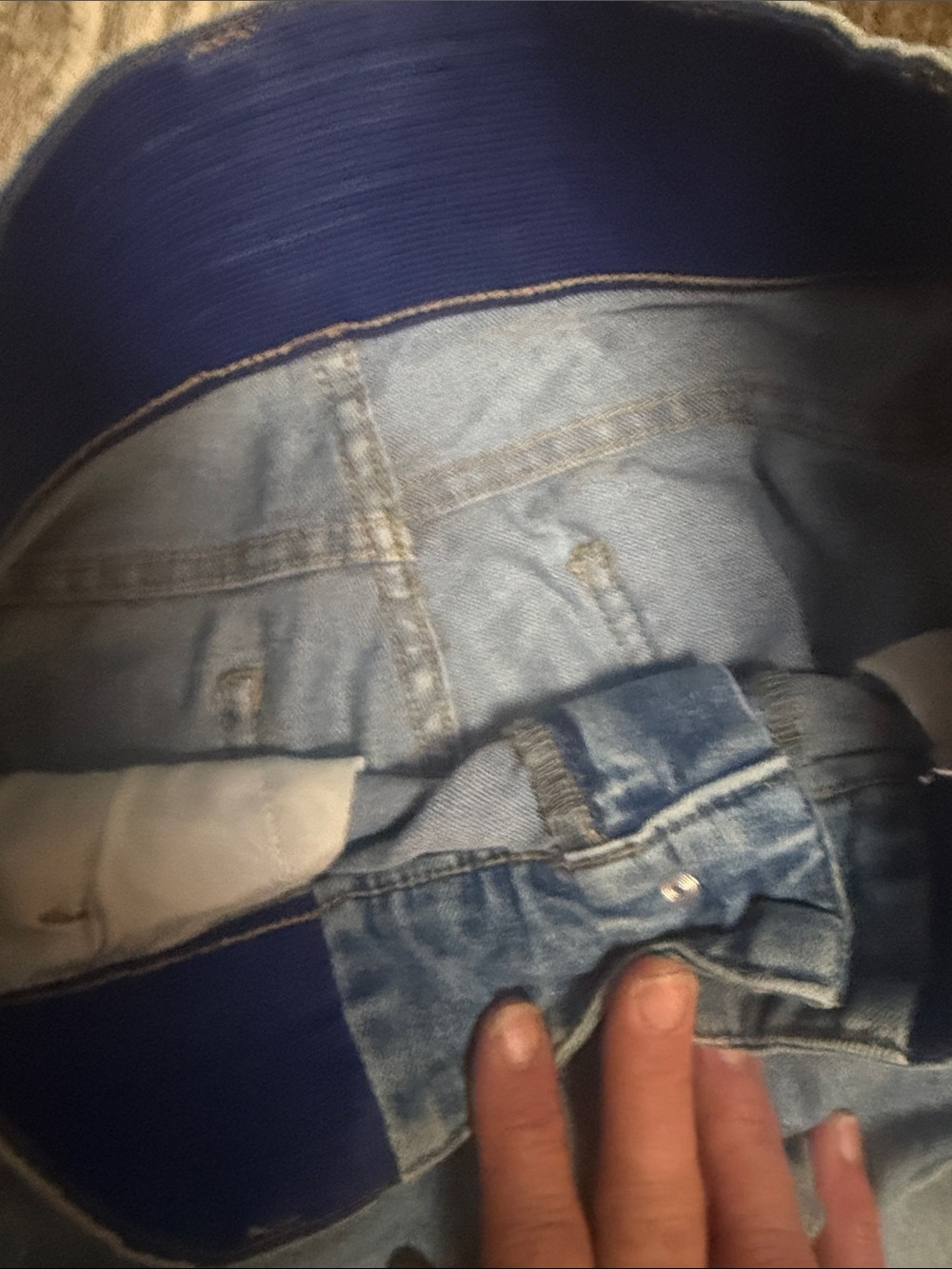 Light Blue Women's Stretch Denim Jeans - Picture 5 of 5
